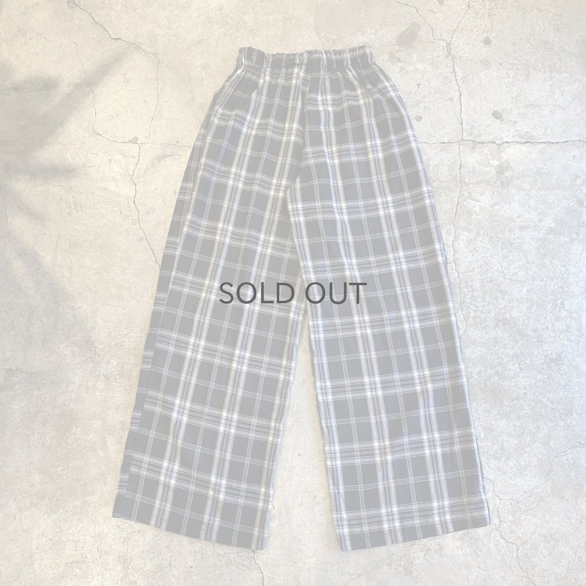 画像2: ALL OVER CHECK PATTERN MONOCHROME COLOR WIDE DESIGN PANTS / FREE~W36 (2)