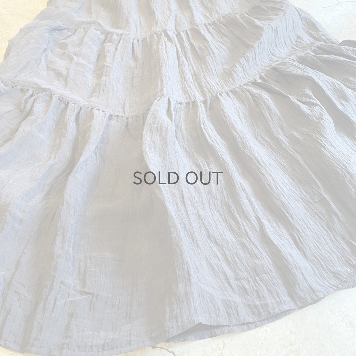 画像8: BLACK COLOR DESIGN TIERED WASHER DESIGN SKIRT / W25~W28 (8)