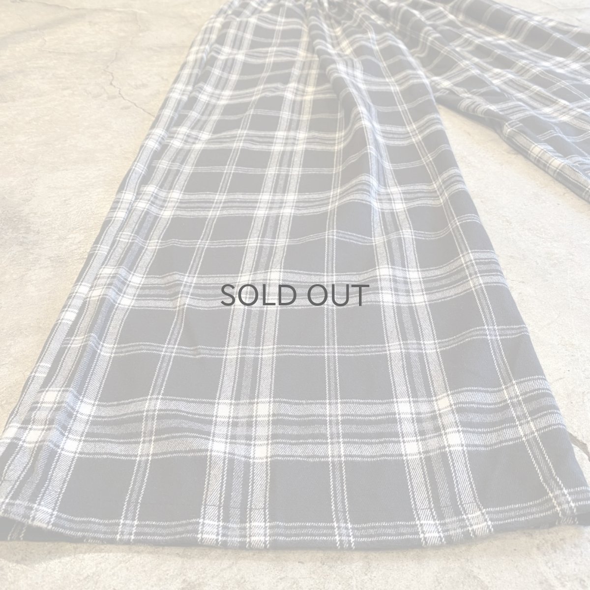 画像5: ALL OVER CHECK PATTERN MONOCHROME COLOR WIDE DESIGN PANTS / FREE~W36 (5)