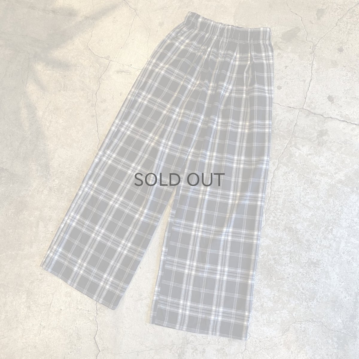 画像4: ALL OVER CHECK PATTERN MONOCHROME COLOR WIDE DESIGN PANTS / FREE~W36 (4)