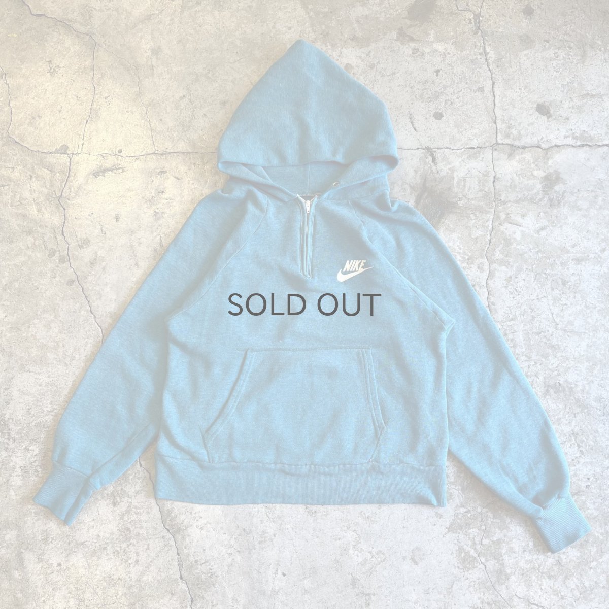 画像1: 70's【NIKE】HALF ZIP DESIGN COLOR SWEAT HOODIE / Ladies M(SM) / MADE IN USA (1)