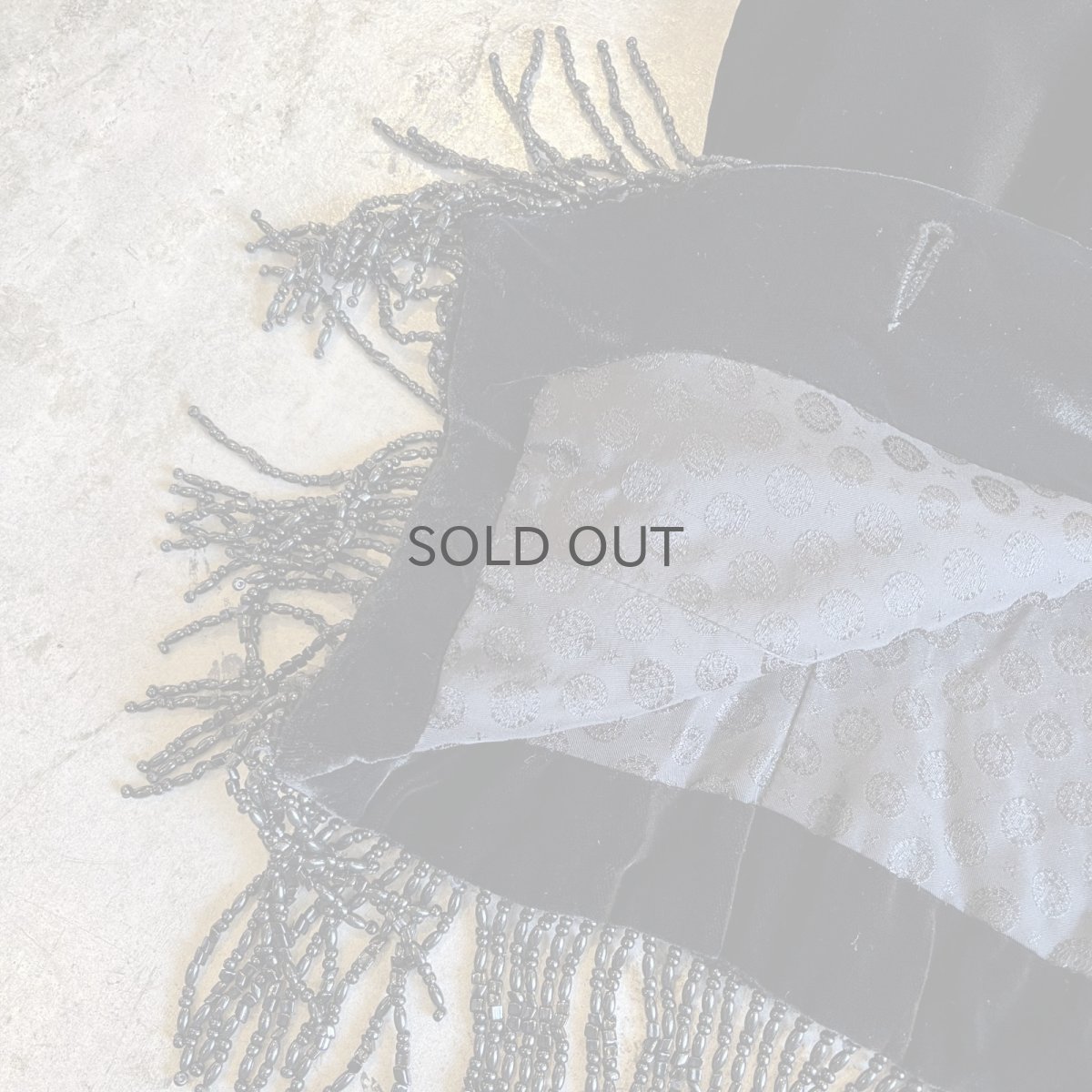 画像5: DOWN BEADS FRINGE DESIGN VELVET VEST / Ladies M(46) / MADE IN ITALY (5)