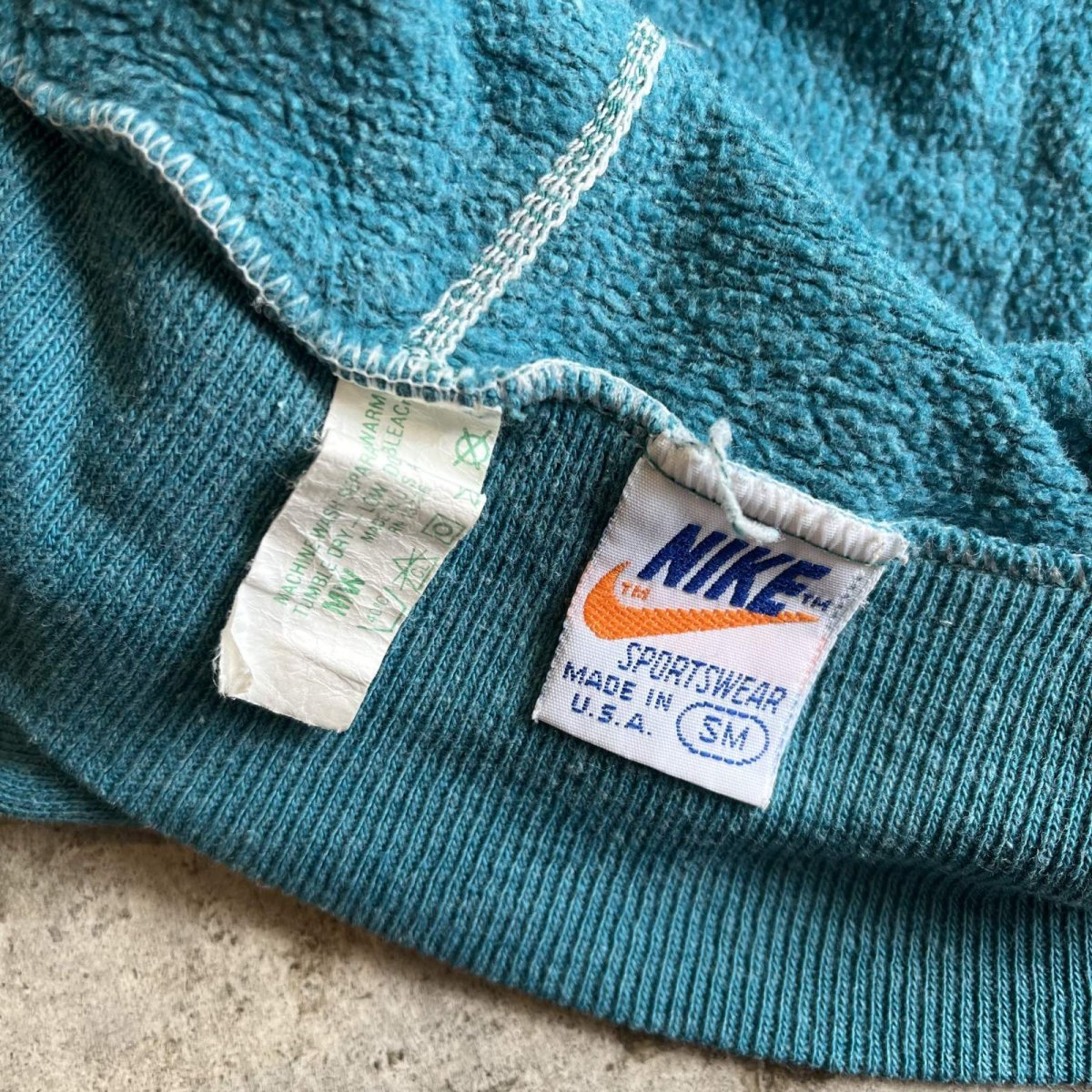 画像10: 70's【NIKE】HALF ZIP DESIGN COLOR SWEAT HOODIE / Ladies M(SM) / MADE IN USA (10)