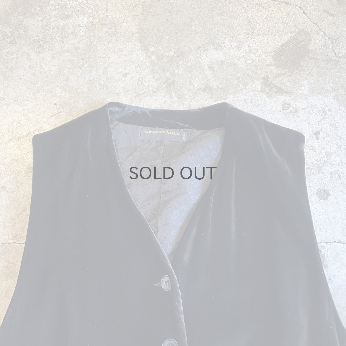画像6: DOWN BEADS FRINGE DESIGN VELVET VEST / Ladies M(46) / MADE IN ITALY (6)
