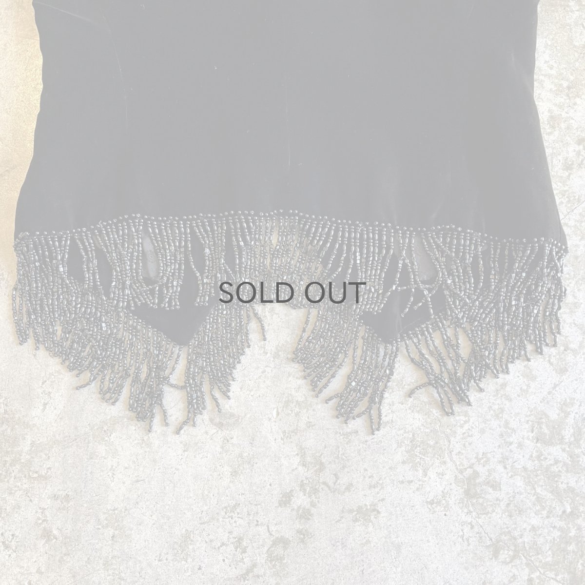 画像9: DOWN BEADS FRINGE DESIGN VELVET VEST / Ladies M(46) / MADE IN ITALY (9)
