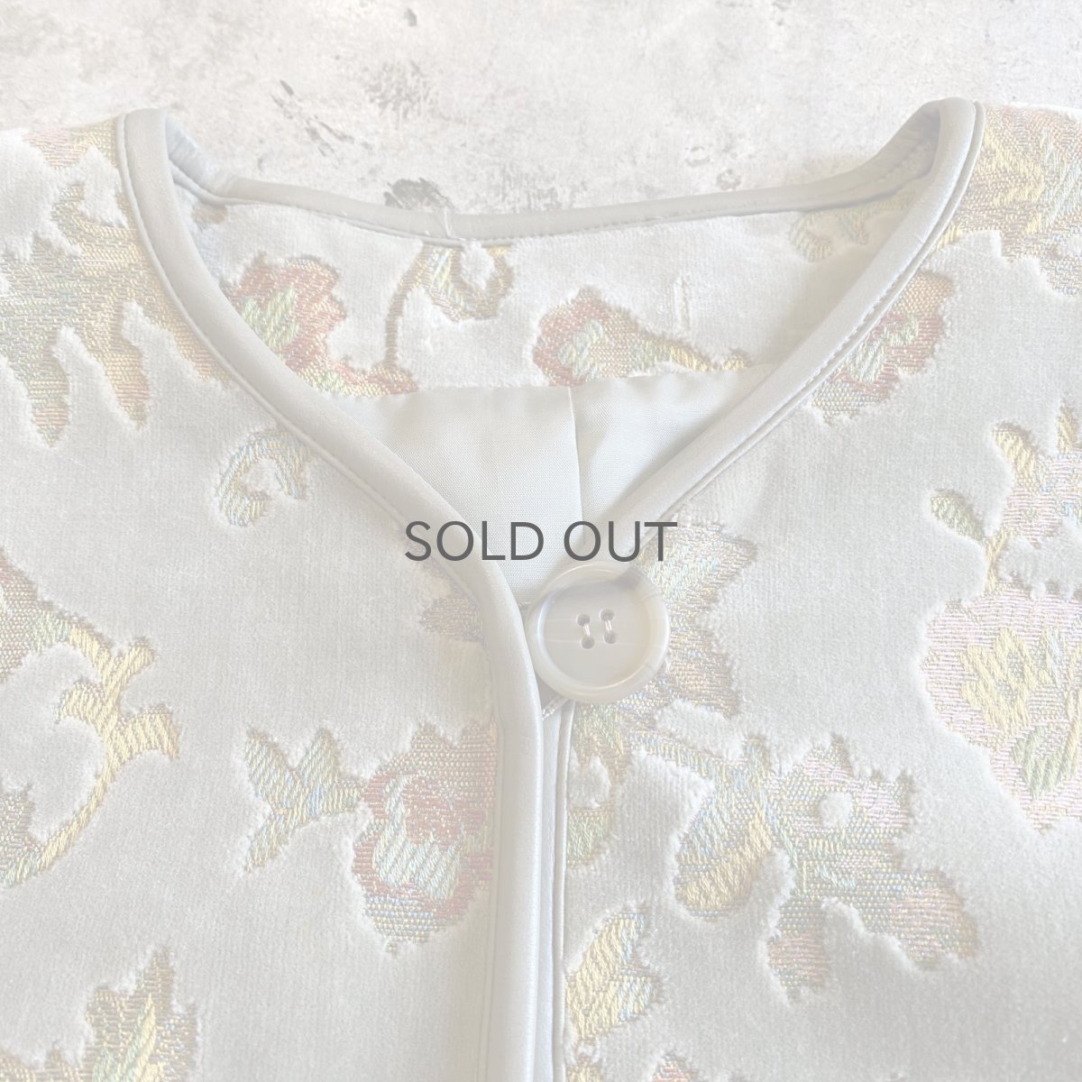 画像6: FLORAL ALL OVER PATTERN DESIGN VELVET JACKET / Ladies M (6)