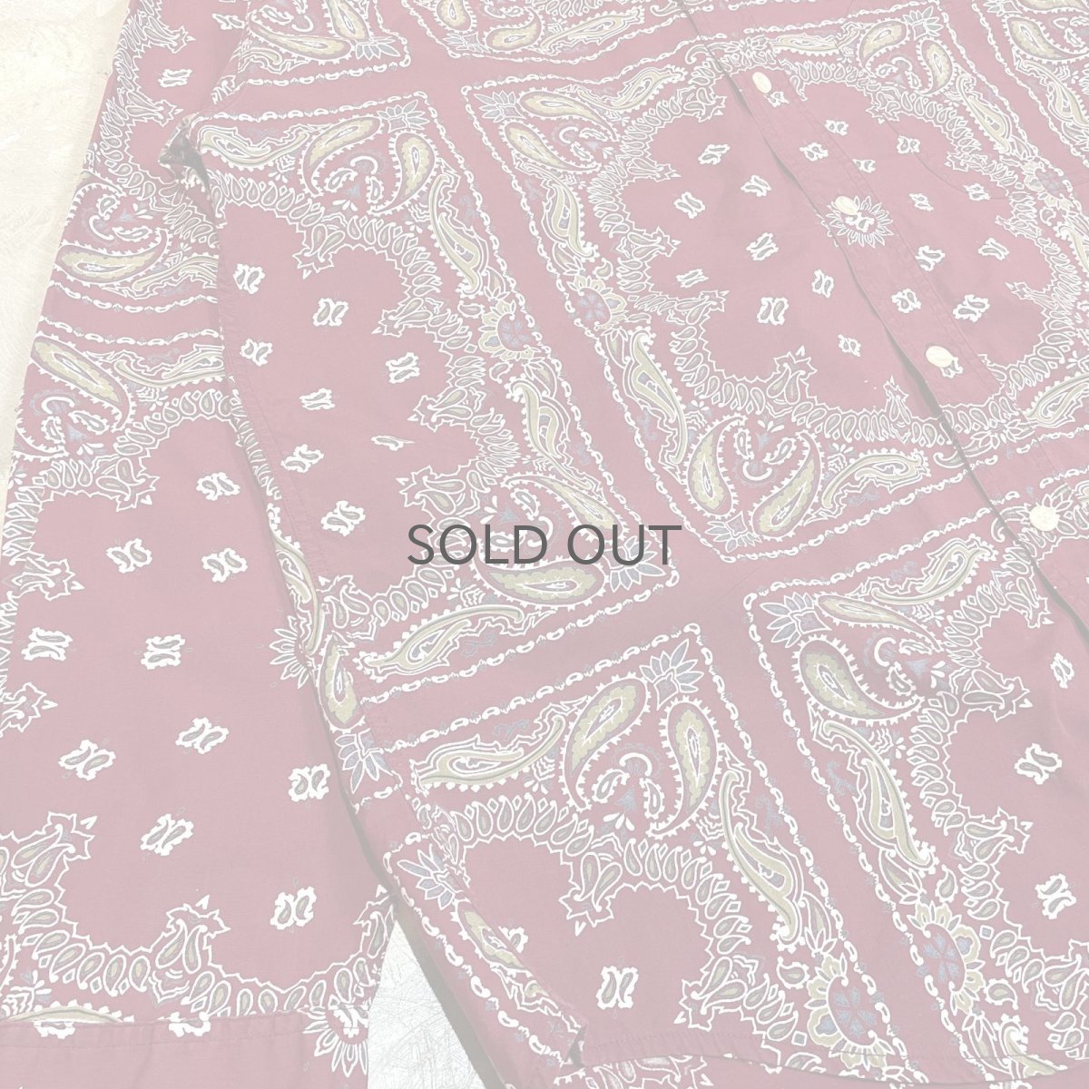 画像5: PAISLEY BANDANA PATTERN BUTTON DOWN L/S SHIRT / Mens M(L) (5)