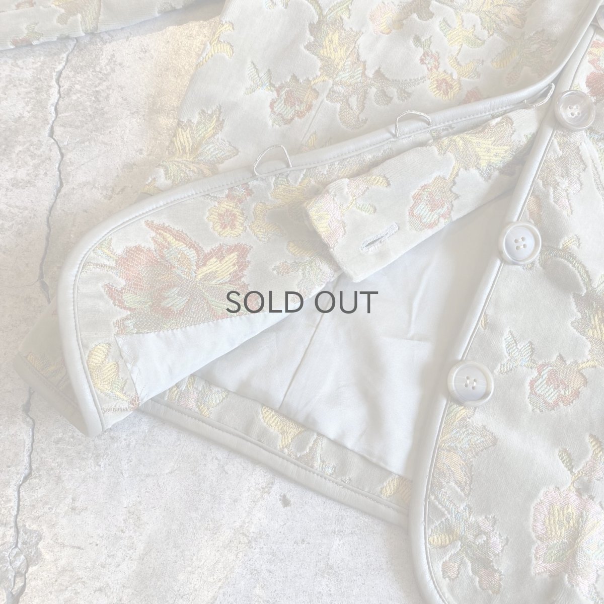 画像11: FLORAL ALL OVER PATTERN DESIGN VELVET JACKET / Ladies M (11)