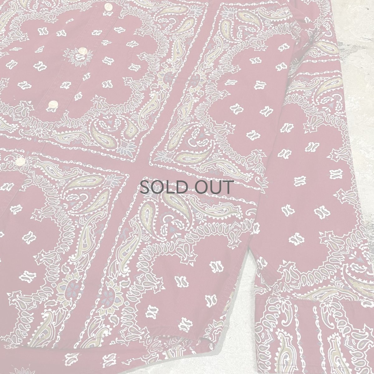 画像6: PAISLEY BANDANA PATTERN BUTTON DOWN L/S SHIRT / Mens M(L) (6)