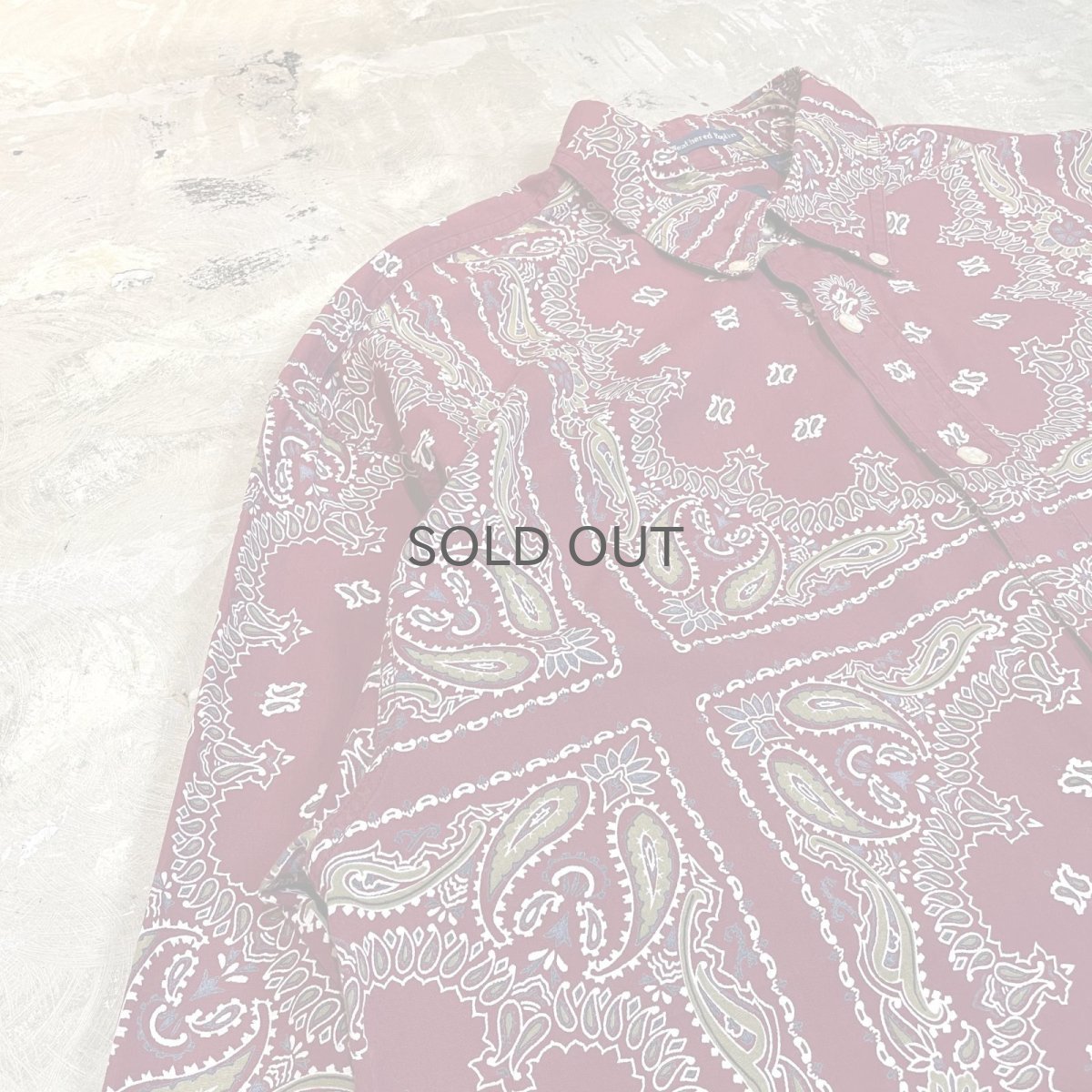 画像3: PAISLEY BANDANA PATTERN BUTTON DOWN L/S SHIRT / Mens M(L) (3)