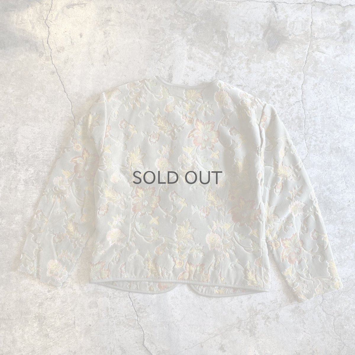 画像2: FLORAL ALL OVER PATTERN DESIGN VELVET JACKET / Ladies M (2)