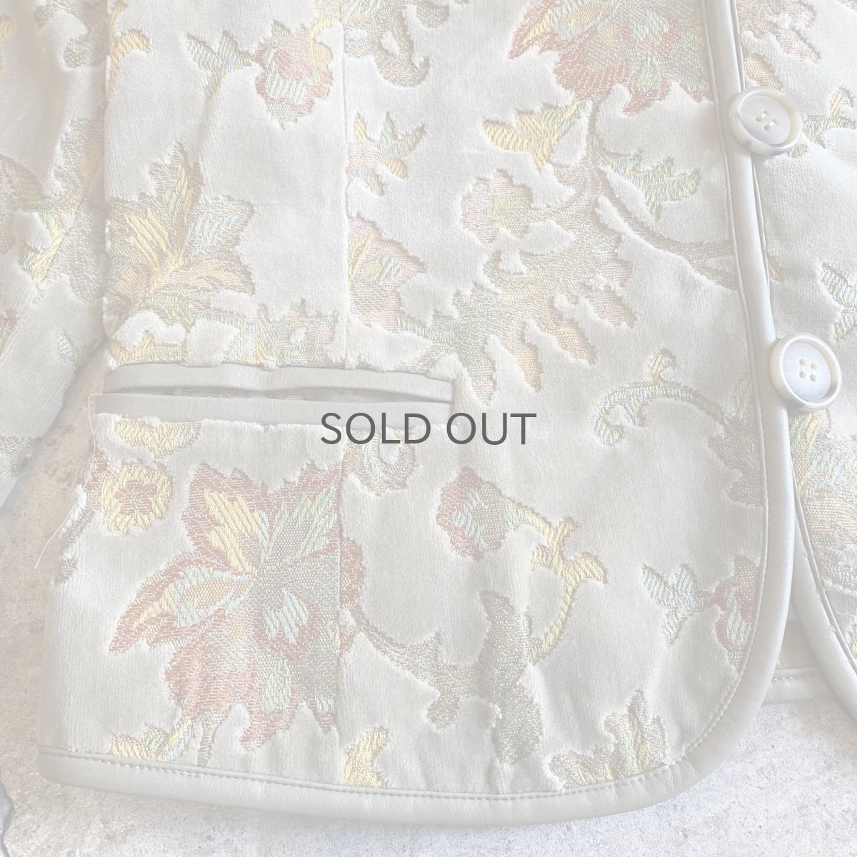 画像5: FLORAL ALL OVER PATTERN DESIGN VELVET JACKET / Ladies M (5)