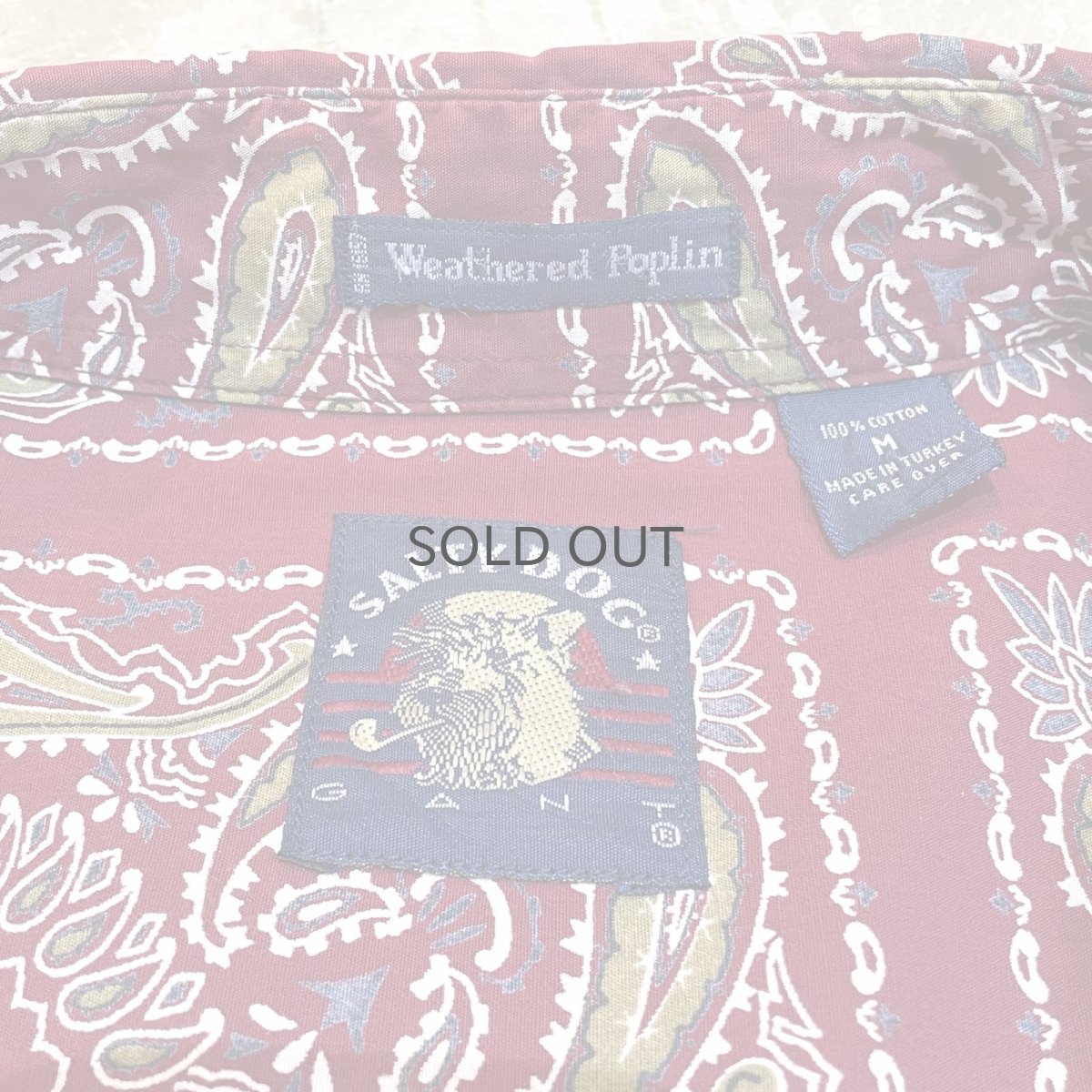 画像10: PAISLEY BANDANA PATTERN BUTTON DOWN L/S SHIRT / Mens M(L) (10)