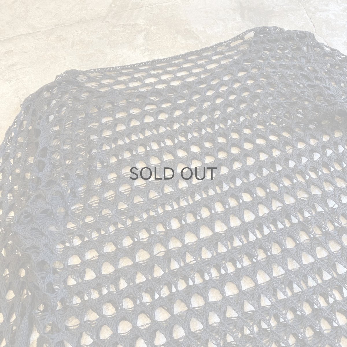 画像9: BLACK COLOR CROCHET DESIGN L/S TOPS / Ladies L (9)