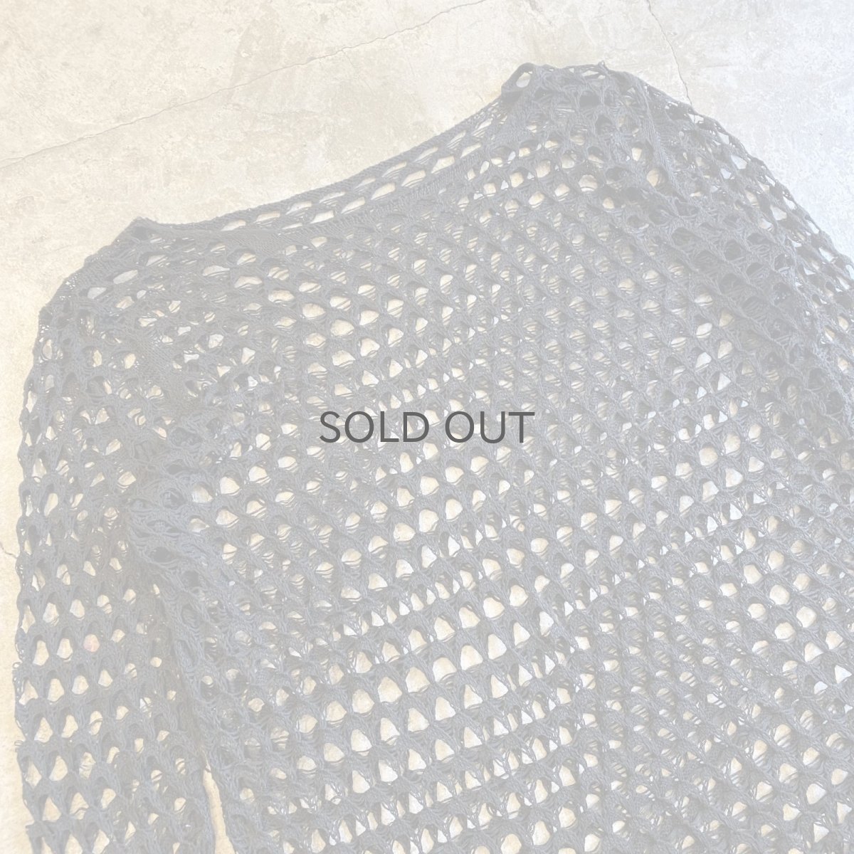 画像3: BLACK COLOR CROCHET DESIGN L/S TOPS / Ladies L (3)