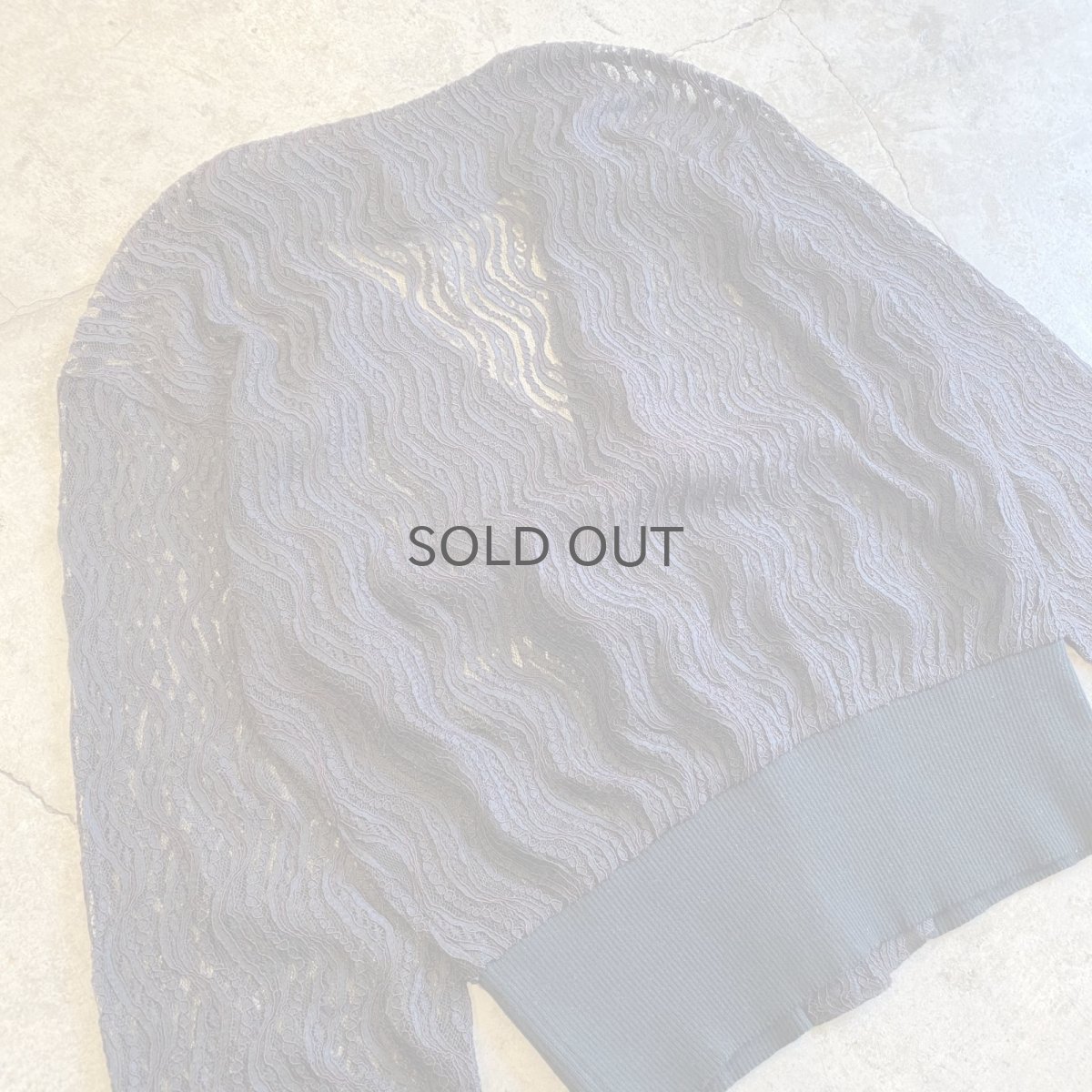 画像10: BLACK COLOR LACE DESIGN V NECK CARDIGAN / Ladies M (10)