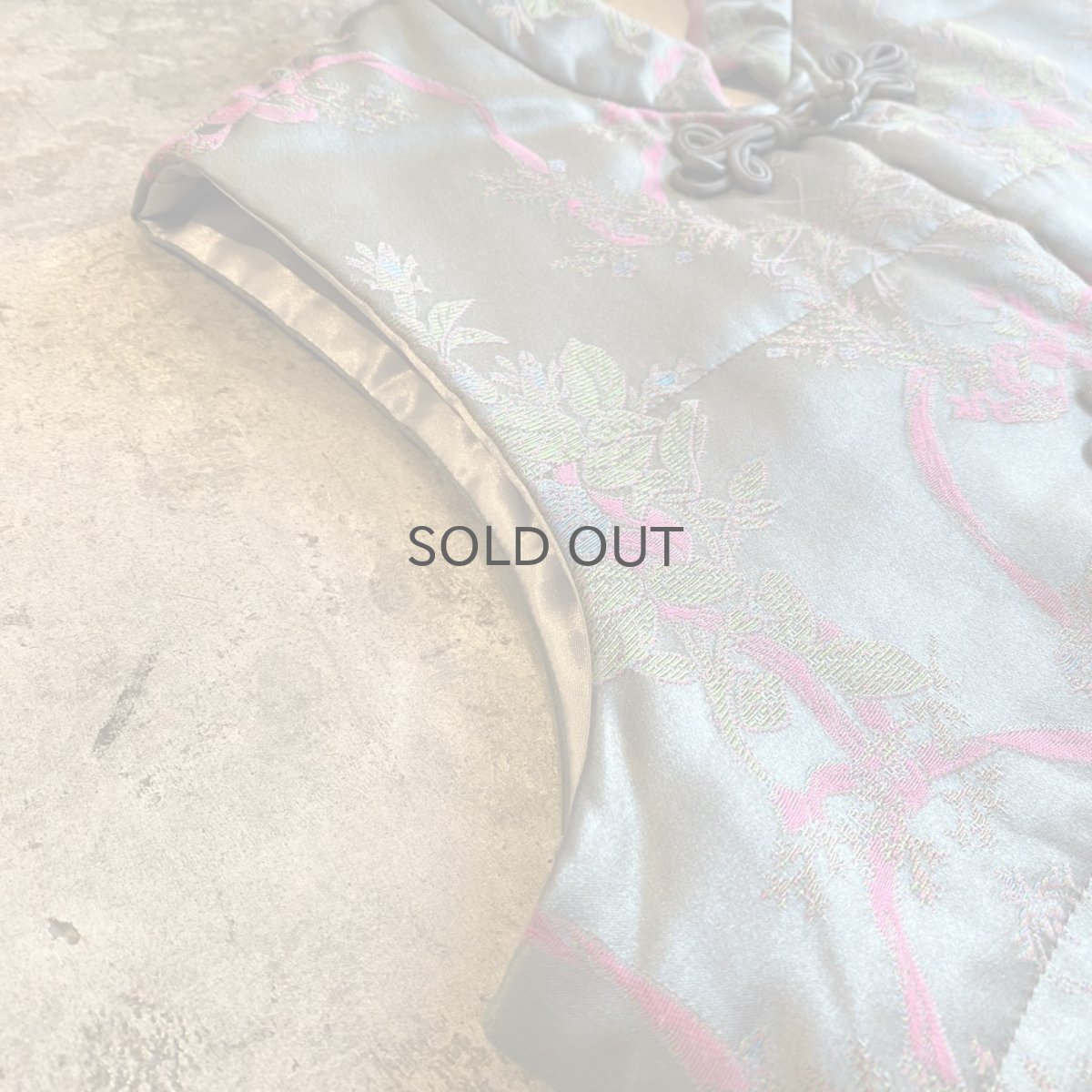 画像6: ALL OVER PATTERN COLOR CHINA DESIGN VEST / Ladies M (6)