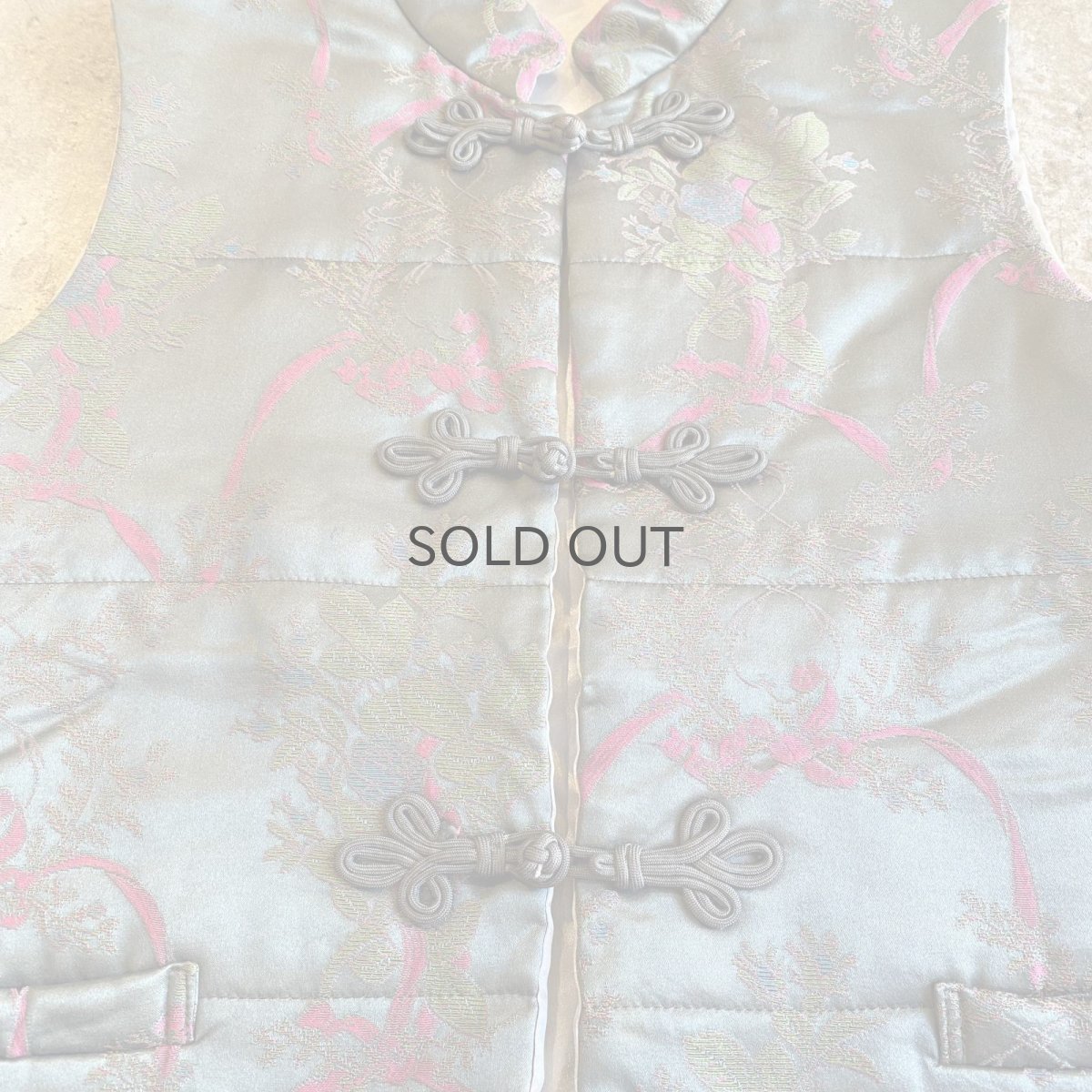 画像5: ALL OVER PATTERN COLOR CHINA DESIGN VEST / Ladies M (5)