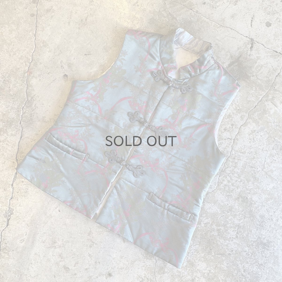 画像4: ALL OVER PATTERN COLOR CHINA DESIGN VEST / Ladies M (4)
