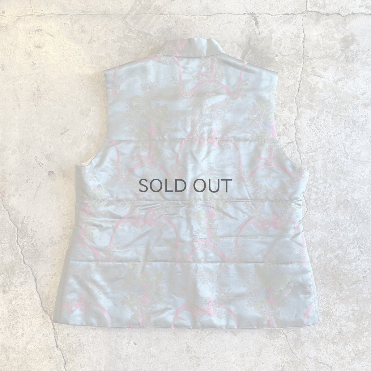 画像2: ALL OVER PATTERN COLOR CHINA DESIGN VEST / Ladies M (2)