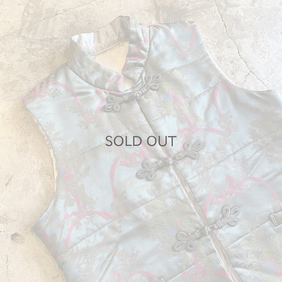 画像3: ALL OVER PATTERN COLOR CHINA DESIGN VEST / Ladies M (3)