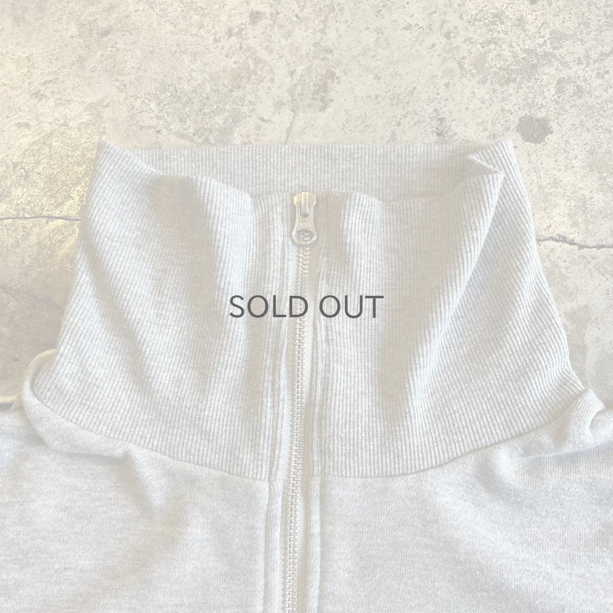 画像11: OUT STITCH LINE DESIGN HALF ZIP VOLUME SLEEVE L/S SWEAT / Ladies L (11)
