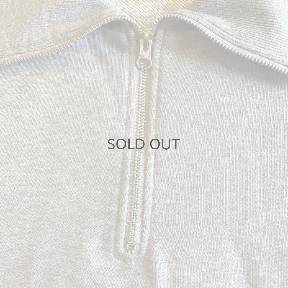 画像10: OUT STITCH LINE DESIGN HALF ZIP VOLUME SLEEVE L/S SWEAT / Ladies L (10)