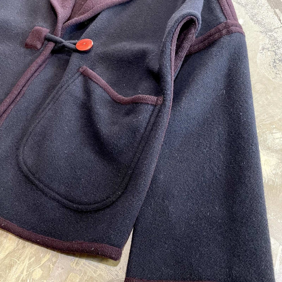 画像6: BICOLOR REVERSIBLE SHAWL COLLAR 1B JACKET / Mens L (6)