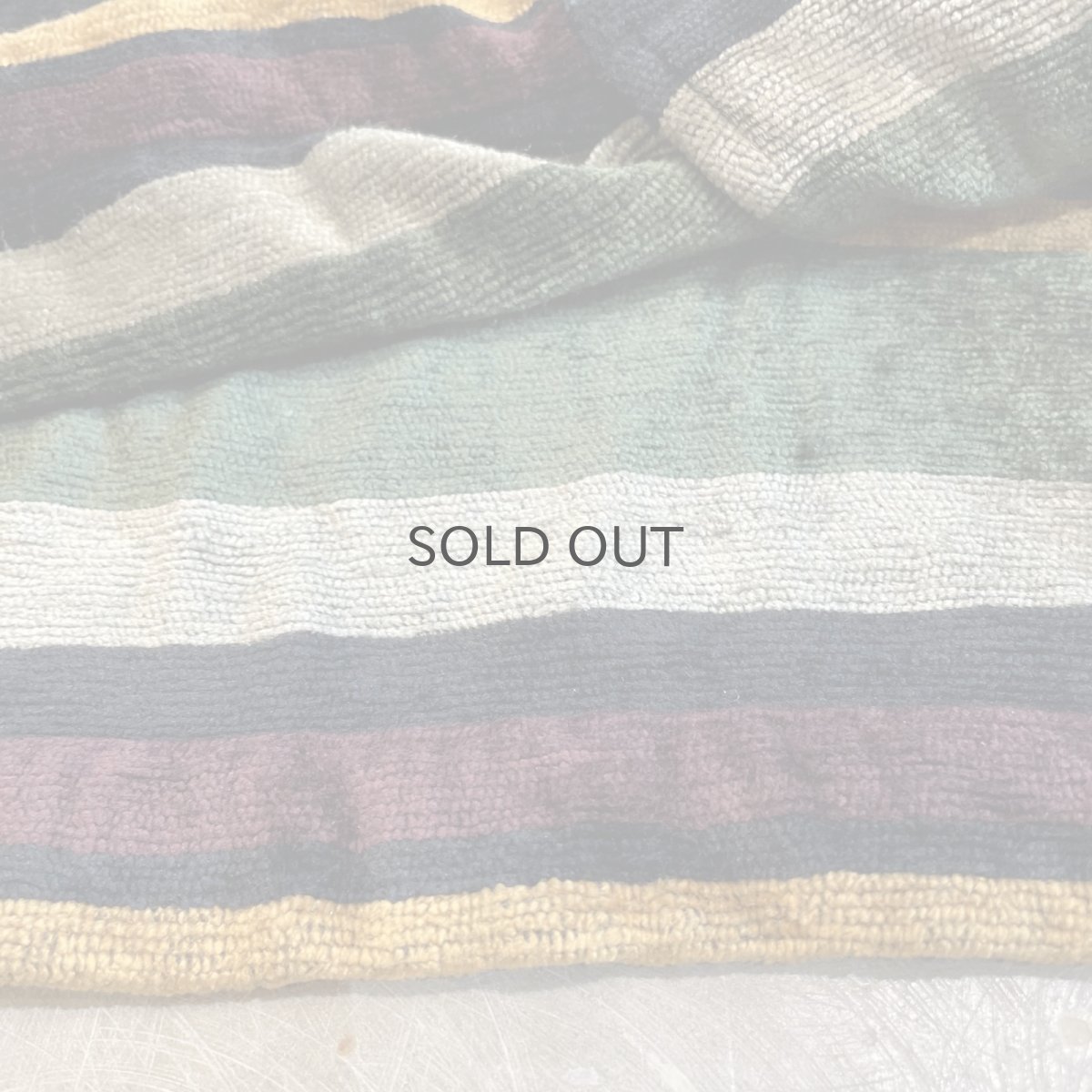 画像8: ALL OVER MULTI BORDER PATTERN VELOUR L/S SHIRT / Mens L (8)