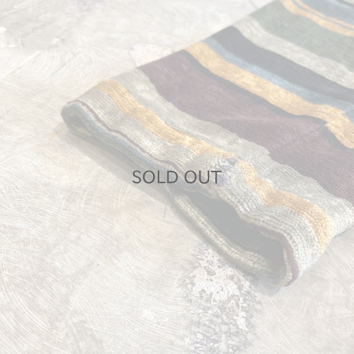 画像7: ALL OVER MULTI BORDER PATTERN VELOUR L/S SHIRT / Mens L (7)