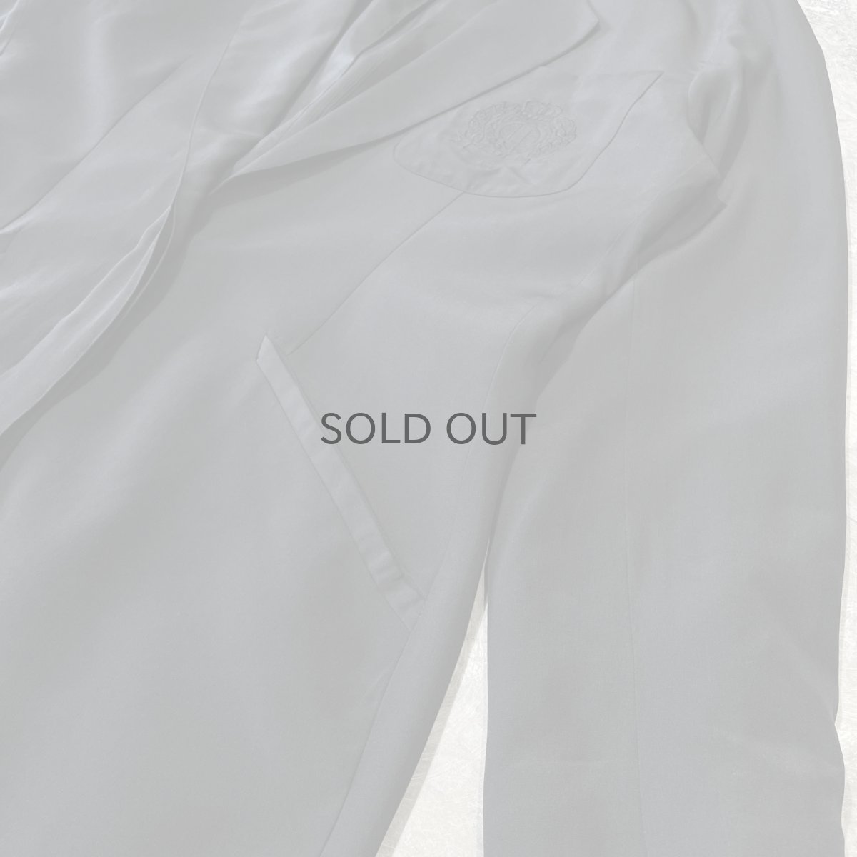 画像6: EMBLEM EMBROIDERY SILK TAILORED JACKET / Mens M (6)
