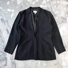画像1: EMBLEM EMBROIDERY SILK TAILORED JACKET / Mens M (1)