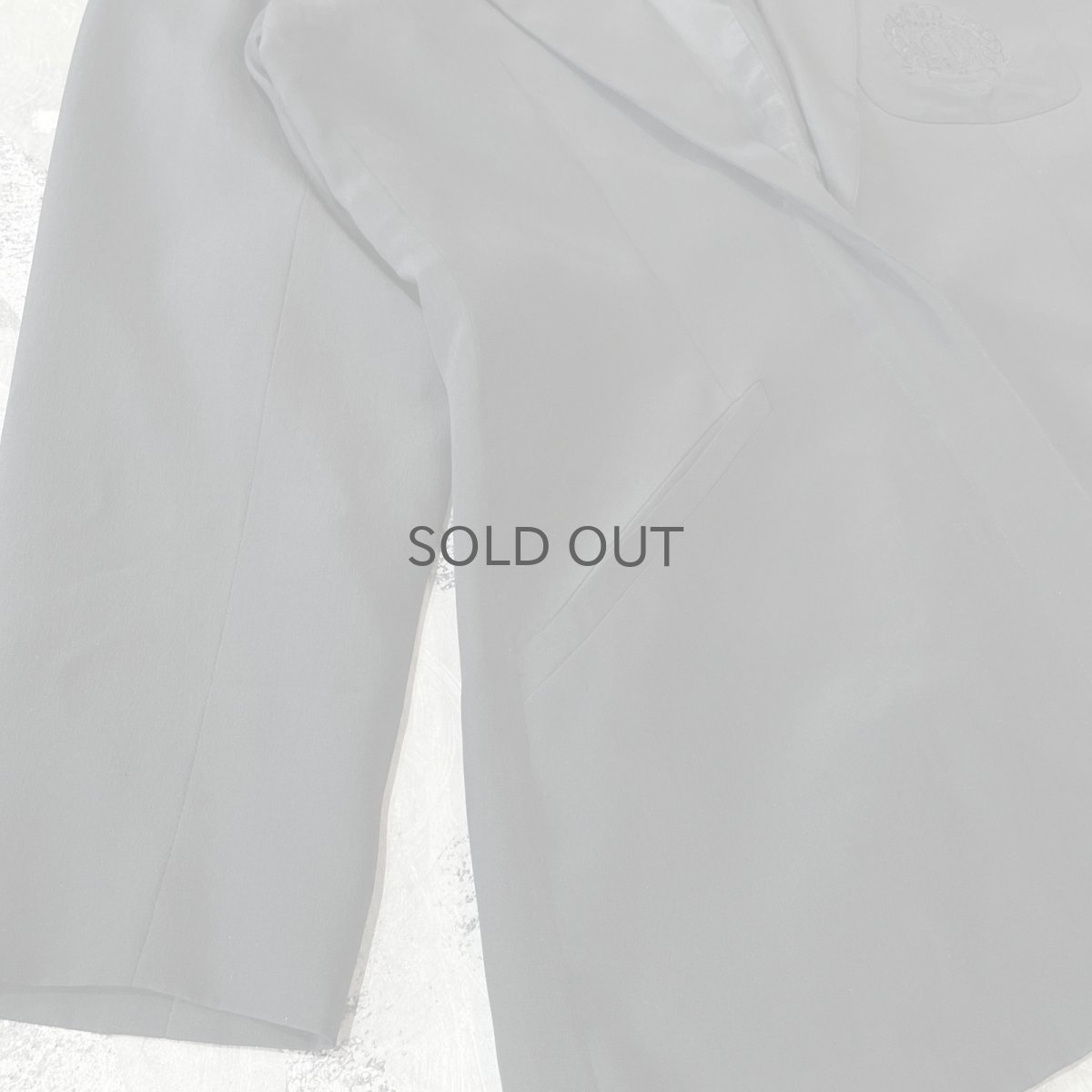 画像5: EMBLEM EMBROIDERY SILK TAILORED JACKET / Mens M (5)