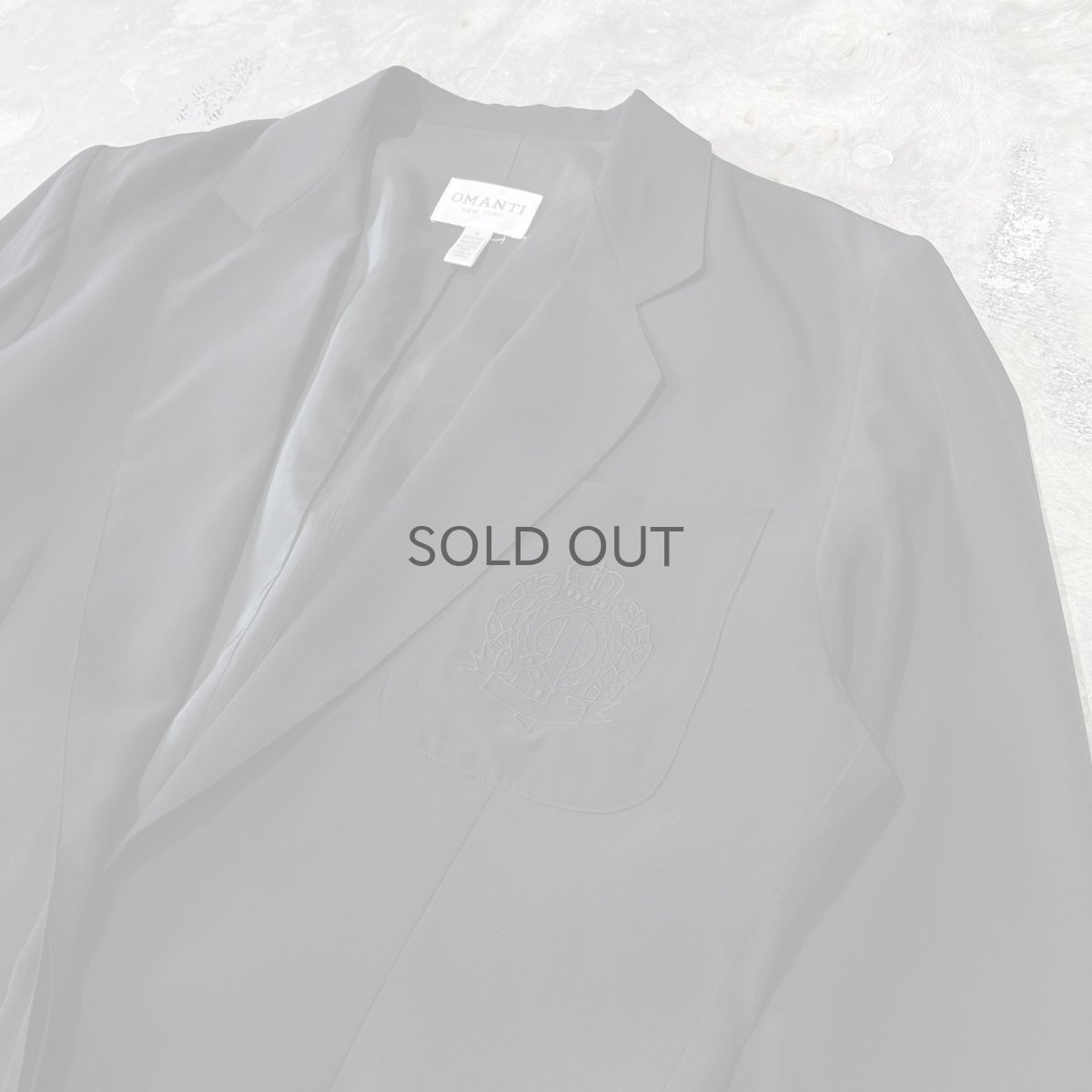 画像4: EMBLEM EMBROIDERY SILK TAILORED JACKET / Mens M (4)