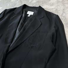 画像4: EMBLEM EMBROIDERY SILK TAILORED JACKET / Mens M (4)