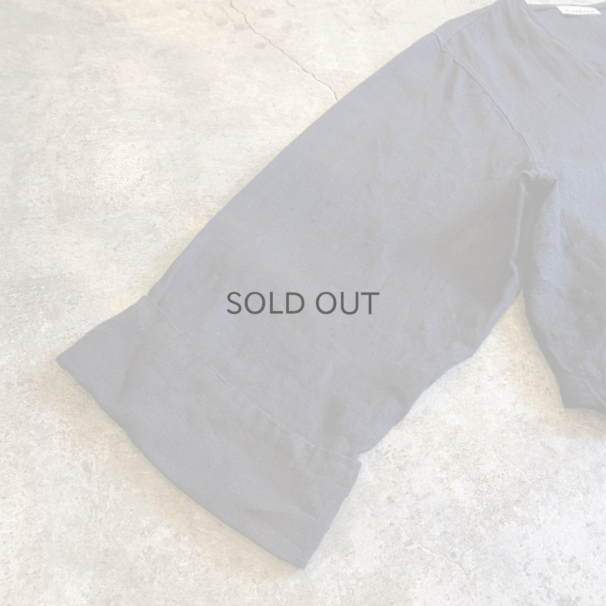 画像6: BLACK COLOR LINEN ASYMMETRY DESIGN JACKET / Ladies L (6)