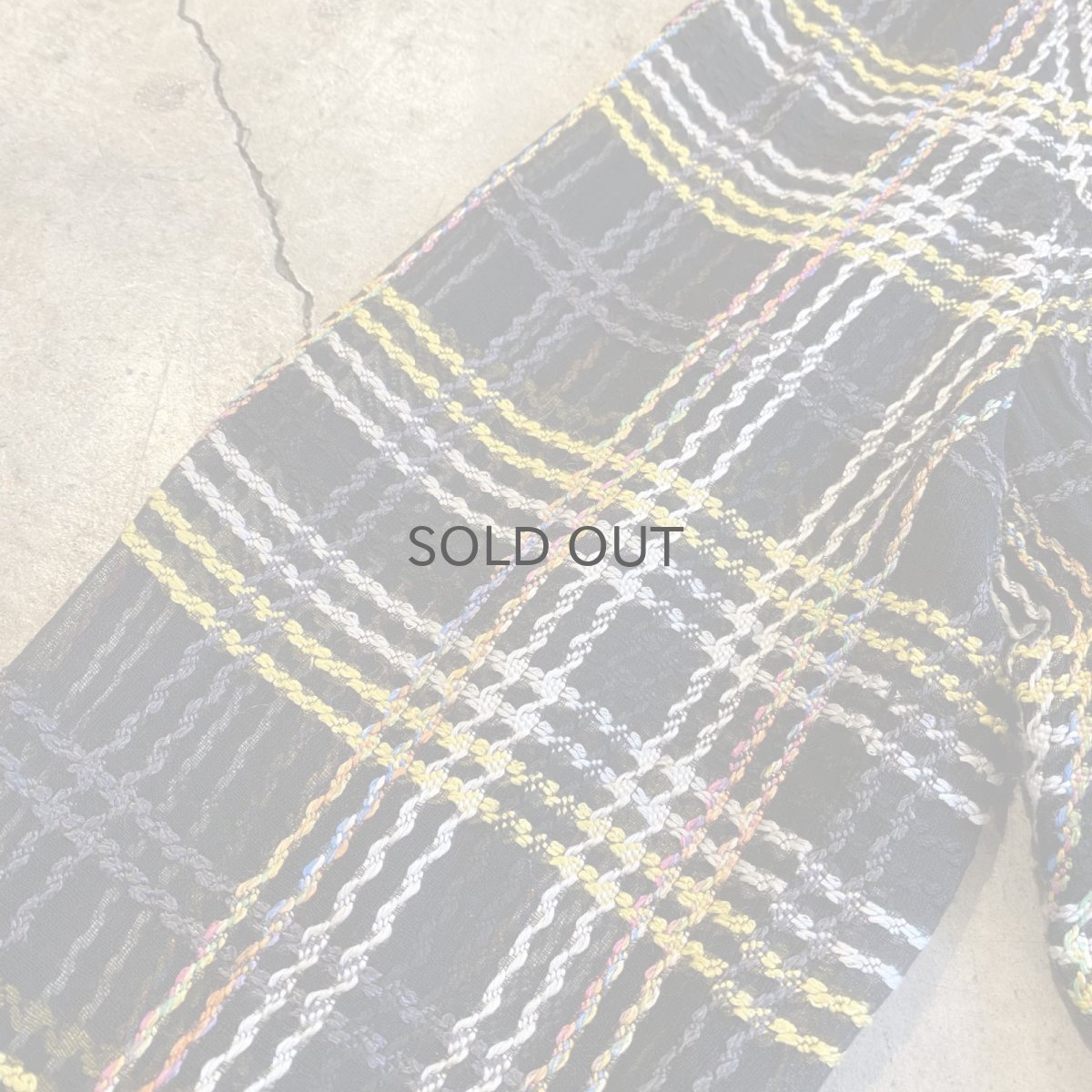 画像9: CHECK ALL OVER PATTERN SHEER DESIGN JACKET / Ladies M (9)