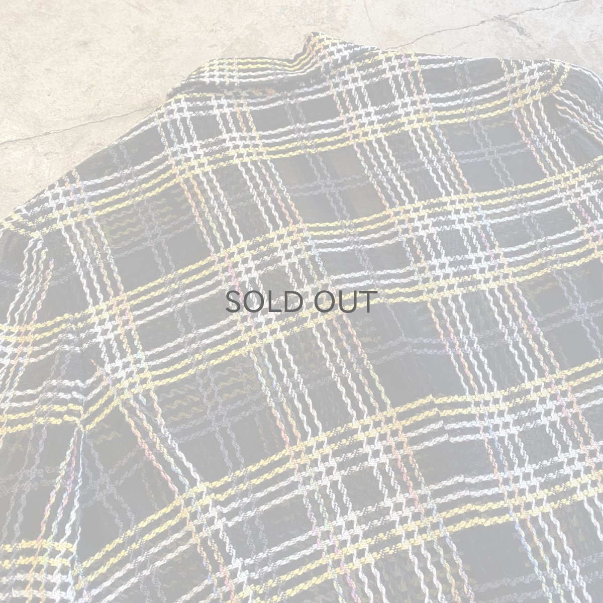 画像11: CHECK ALL OVER PATTERN SHEER DESIGN JACKET / Ladies M (11)