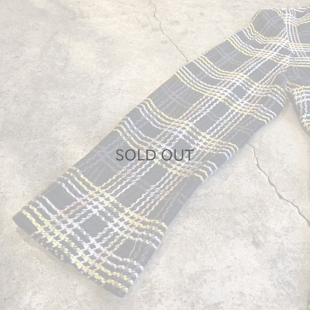 画像6: CHECK ALL OVER PATTERN SHEER DESIGN JACKET / Ladies M (6)