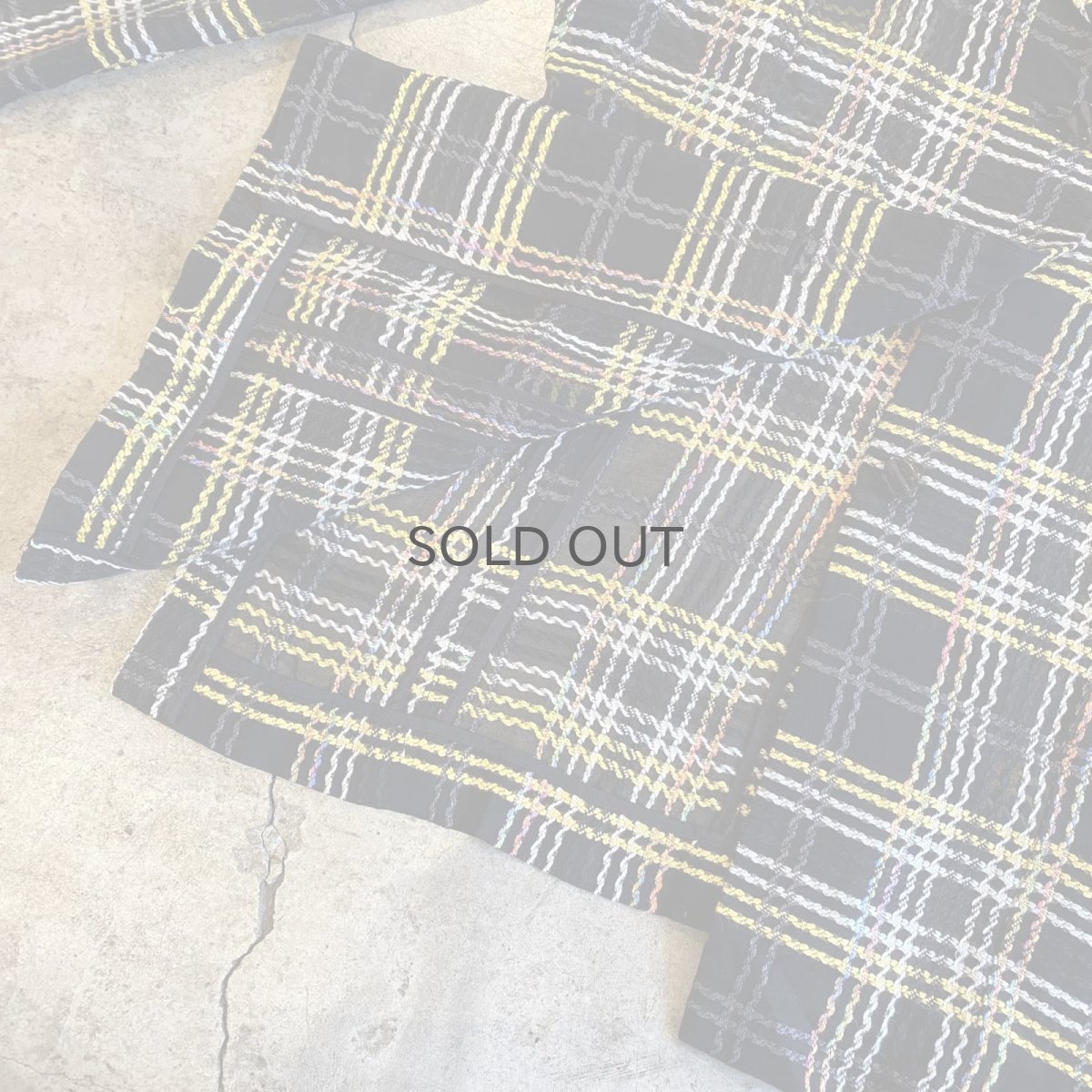 画像8: CHECK ALL OVER PATTERN SHEER DESIGN JACKET / Ladies M (8)