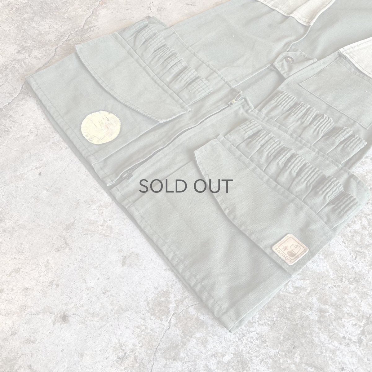 画像4: OLD 【SOMLYS】KHAKI COLOR WORK HUNTING VEST / Ladies M(34) / MADE IN FRANCE (4)