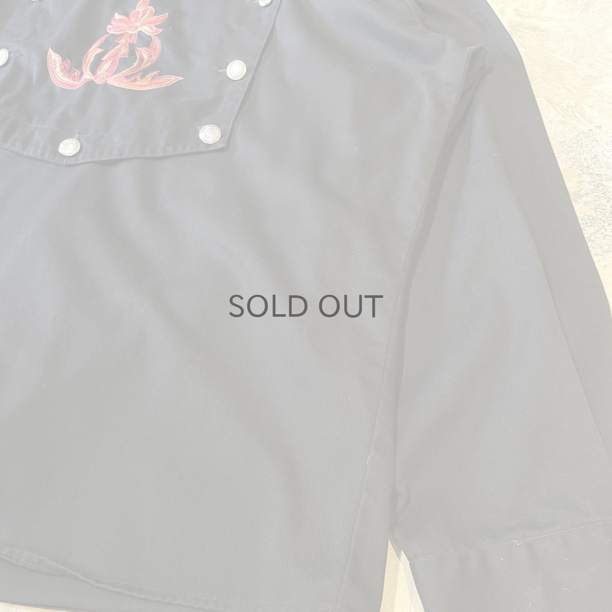 画像6: BOTANICAL GRAPHIC EMBROIDERY HALF BUTTON L/S SHIRT / Mens XL (6)