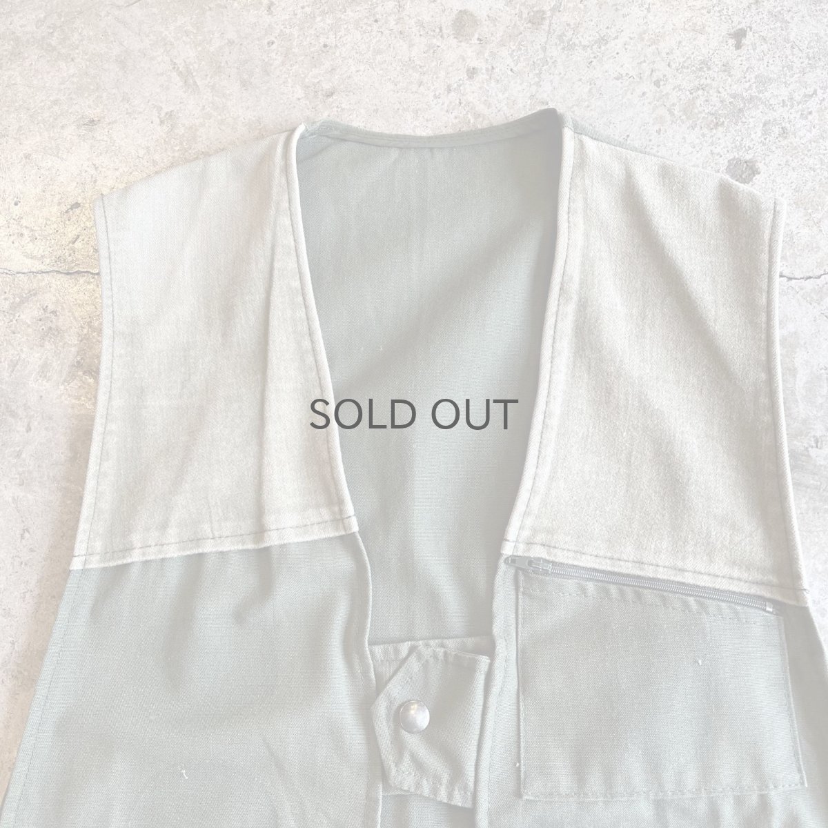 画像5: OLD 【SOMLYS】KHAKI COLOR WORK HUNTING VEST / Ladies M(34) / MADE IN FRANCE (5)