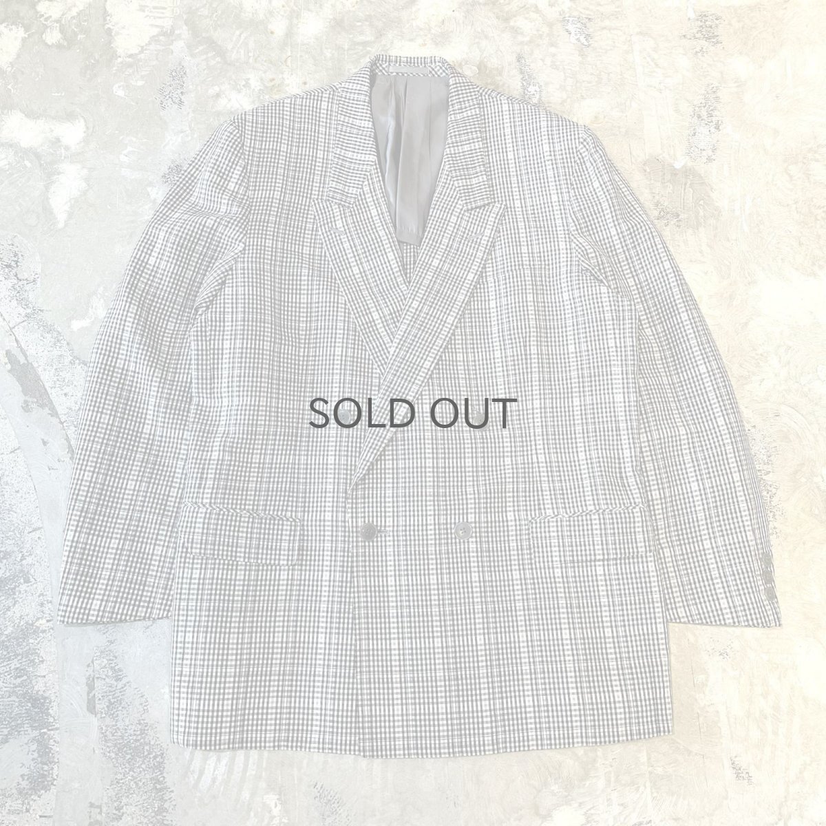 画像1: 【CHRISTIAN DIOR】CHECK PATTERN DOUBLE BREASTED TAILORED JACKET / Mens L (1)