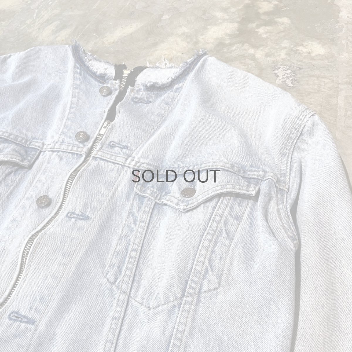 画像5: 【Wiz&Witch】"WANDERER" NO COLLAR W ZIP UP DENIM JACKET / OS (5)