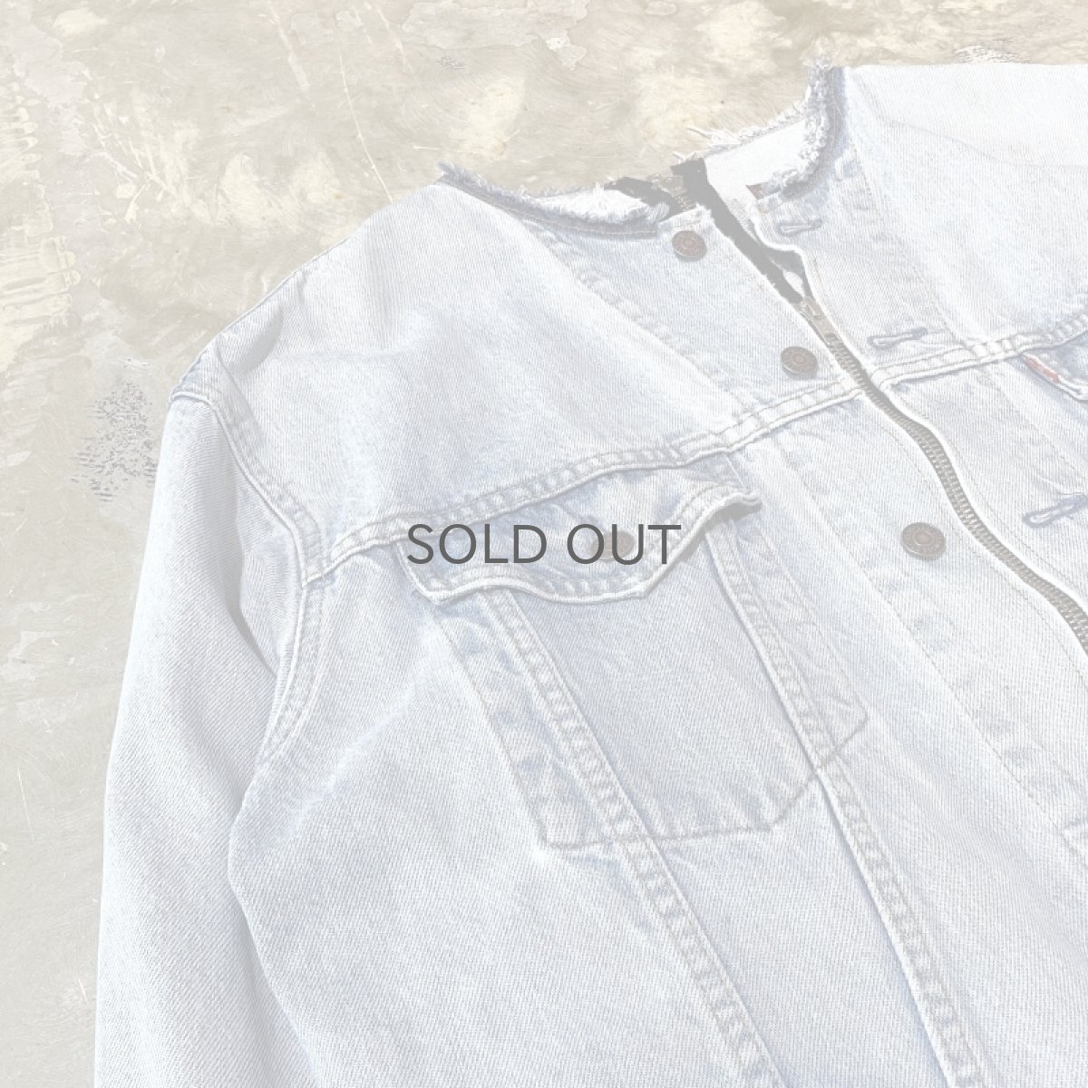 画像4: 【Wiz&Witch】"WANDERER" NO COLLAR W ZIP UP DENIM JACKET / OS (4)