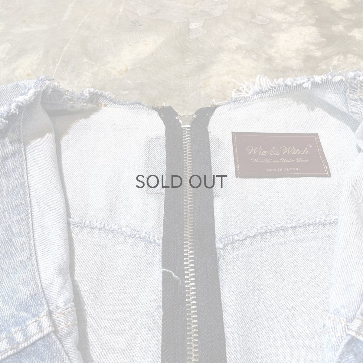 画像12: 【Wiz&Witch】"WANDERER" NO COLLAR W ZIP UP DENIM JACKET / OS (12)
