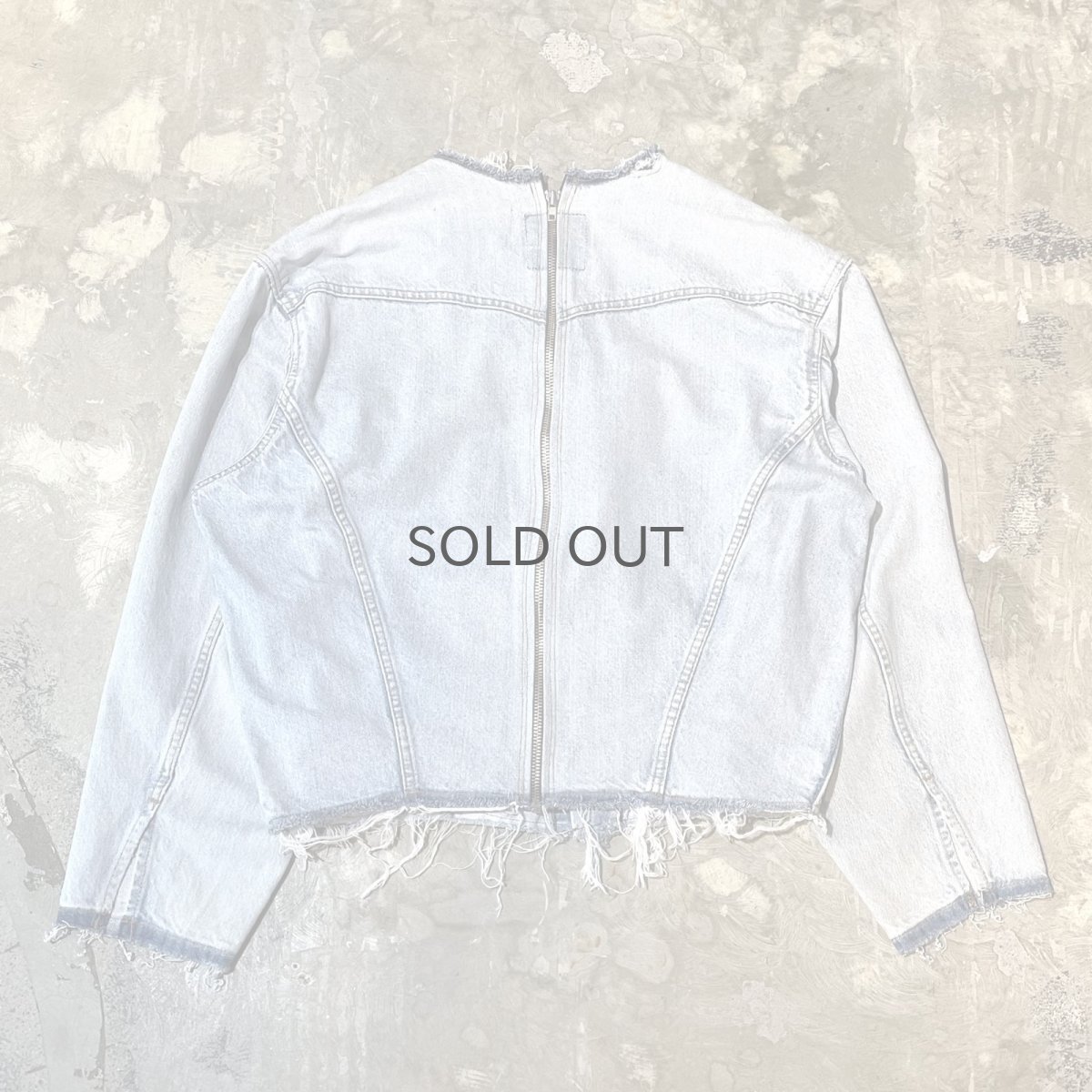 画像3: 【Wiz&Witch】"WANDERER" NO COLLAR W ZIP UP DENIM JACKET / OS (3)