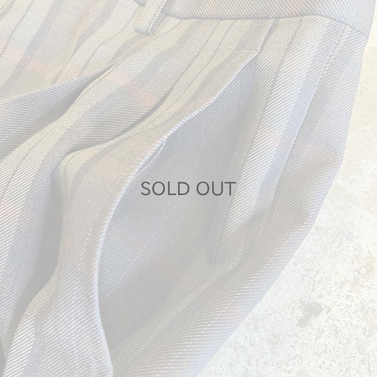 画像8: TARTAN CHECK PATTERN 2 TUCK DESIGN SLACKS PANTS / W30 (8)