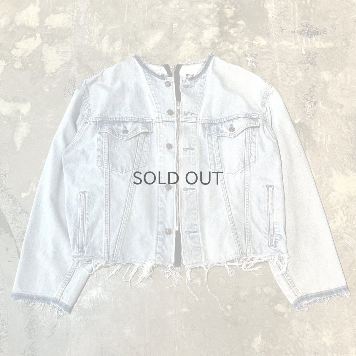 画像1: 【Wiz&Witch】"WANDERER" NO COLLAR W ZIP UP DENIM JACKET / OS (1)